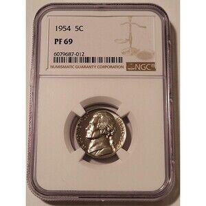 1954 Jefferson Nickel Proof PF69 NGC